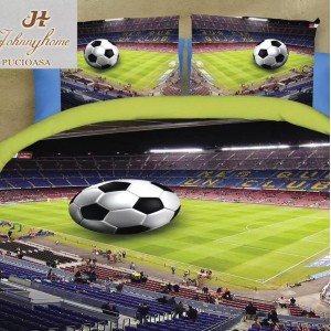 Lenjerie pat dublu (140x200cm, 160x200cm, 180x200cm), cearsaf clasic, imprimeu 3D, Verde, fotbal Lenjerie pat dublu (140x200cm, 160x200cm, 180x200cm), cearsaf clasic, imprimeu 3D, Verde, fotbal