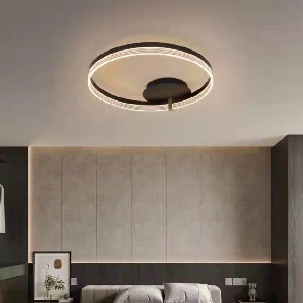 Lustra LED RFAN, Model F2330/1, Cu Telecomanda, 3 Tipuri De Lumina, Intensitate Reglabila, 62W, Maro [1]