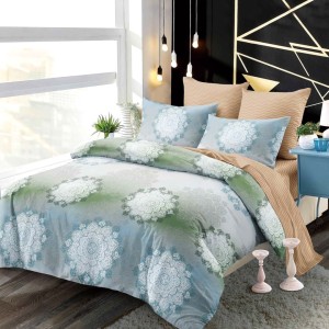 Lenjerie pat dublu, FINET, cu elastic, 6 piese, Gri, Bleu, Bej, Model Oriental Lenjerie pat dublu, FINET, cu elastic, 6 piese, Gri, Bleu, Bej, Model Oriental