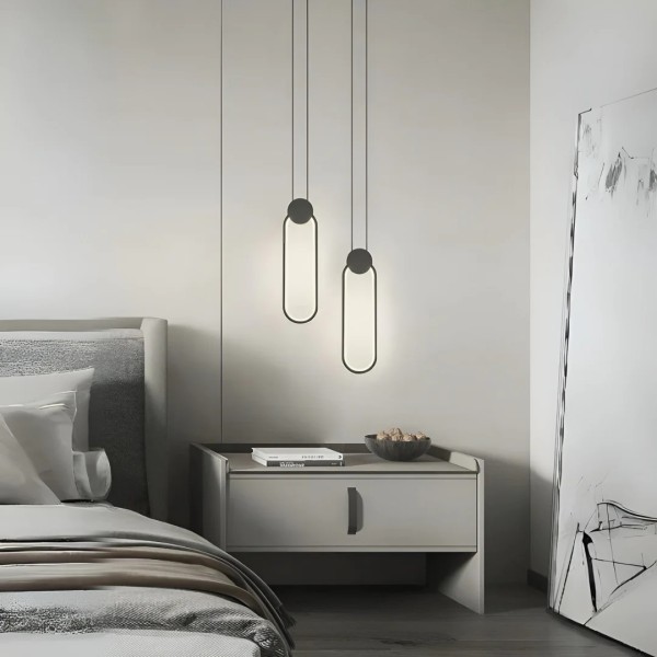Pendul RFAN, Model D002, 3 Tipuri Lumina, Inaltime Reglabila, 18W, Negru [1]