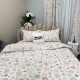 Set Lenjerie Pat Dublu Crăciun 4 Piese + 2 Draperii 150x235cm din Bumbac Ranforsat – Confort și Eleganță, Fabricat în România, Alb, Verde, Rosu, Fulgi de Zapada