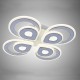 Lustra LED RFAN, Model R9009/4+4, Cu Telecomanda, 3 Tipuri De Lumina, Intensitate Reglabila, 160W, Alb