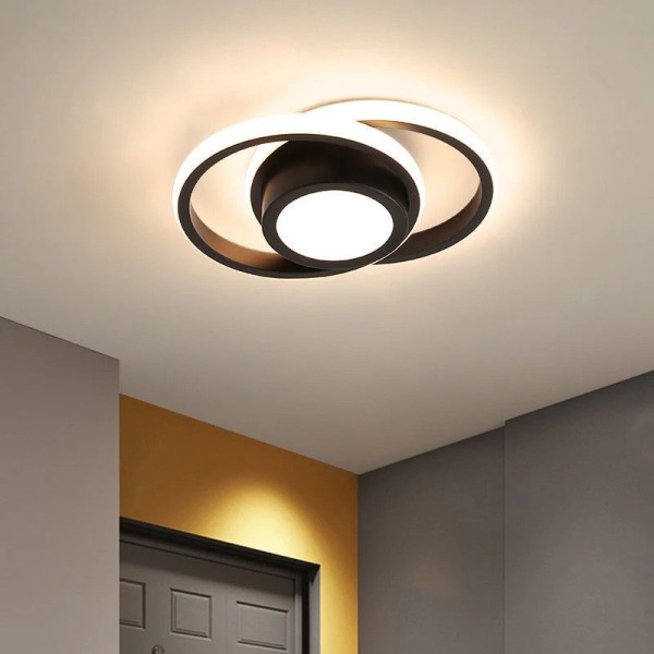 Lustra LED RFAN, Model B103, 3 Tipuri De Lumina, 72W, Negru [1]