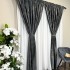 Draperie Catifea Asama cu insertii aurii, Gri inchis - V14, 140cm latime x 260cm inaltime, cu rejansa pt bara [6]