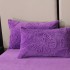 Lenjerie de Pat Dublu, Cocolino Ultra Pufoasă, 4 piese, cu Fluturi 3D, Mov [10]