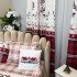 Set Lenjerie Pat Dublu Crăciun 4 Piese + 2 Draperii 150x235cm din Bumbac Ranforsat – Confort și Eleganță, Fabricat în România, Crem, Roșu, carouri, reni [5]