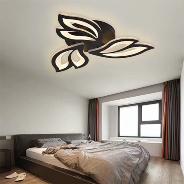 Lustra LED RFAN, Model K137-3, Cu Telecomanda, 3 Tipuri De Lumina, Intensitate Reglabila, 72W, Negru [1]