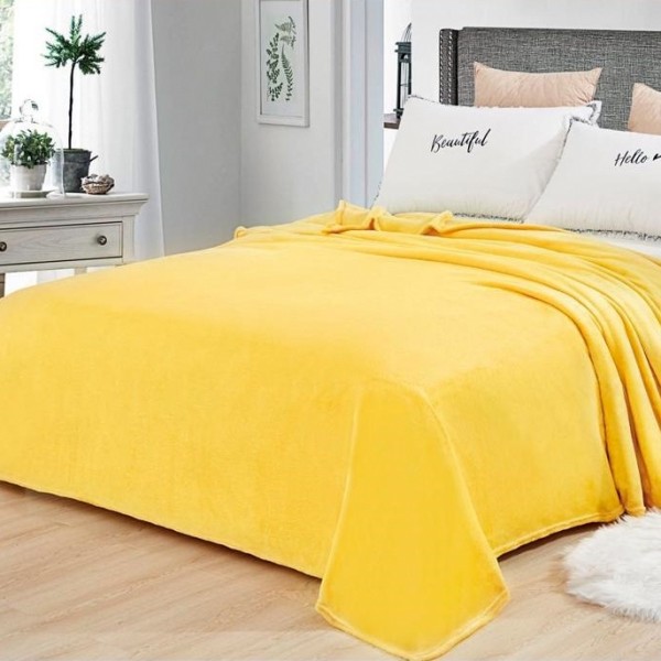 Patura pufoasa cocolino 200x230cm, 240g/mp, Galben [1]