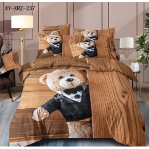 Lenjerie de Pat Dublu, Finet, 6 piese, Imprimeu 3D Digital Realist, Exact ca in Poza – Culori Durabile, Vopsea Skin-Friendly si intretinere Usoara, Maro, ursuleti Lenjerie de Pat Dublu, Finet, 6 piese, Imprimeu 3D Digital Realist, Exact ca in Poza – Culori Durabile, Vopsea Skin-Friendly si intretinere Usoara, Maro, ursuleti