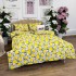 Lenjerie de Pat Dublu, Bumbac Ranforce, 6 piese, Croită cu Grija in Atelierul Cumparamisim - Lux Suprem, Rafinament Desăvârșit, Confort Regal, Alb, Galben, Verde, lămâi si flori [3]