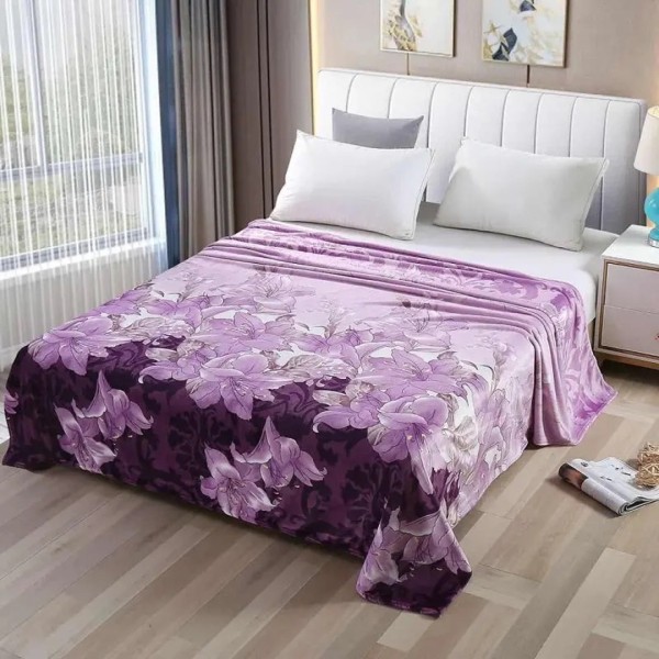 Patura pufoasa cocolino 200x230cm, 240g/mp, Mov, Lila, crini [1]
