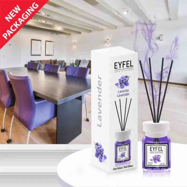 Eyfel odorizant de camera cu bete 120ml, Lavender (Lavanda) [1]