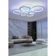 Lustra LED RFAN, Model M600-6, Cu Telecomanda, 3 Tipuri De Lumina Plus Lumina RGB, Intensitate Reglabila, 172W, Alb