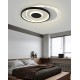 Lustra LED RFAN, Model R9052/R, Cu Telecomanda, 3 Tipuri De Lumina, Intensitate Reglabila, 86W, Negru/Alb