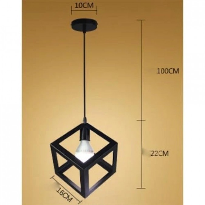 Lustra Pendul RFAN, Model 2182(1), E27, Inaltime Reglabila, Metalica, 102 Cm, Negru