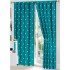 Set Lenjerie pat dublu + 2 draperii, finet, 8 piese, Turquoise, Alb, stelute [2]