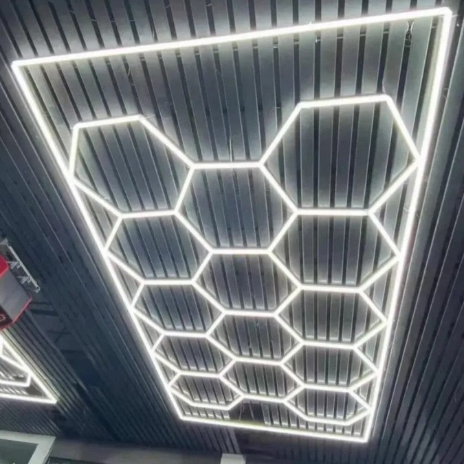 HoneyComb LED RFAN, 14 X Hexagon, Lumina Rece, 6500K, 672W