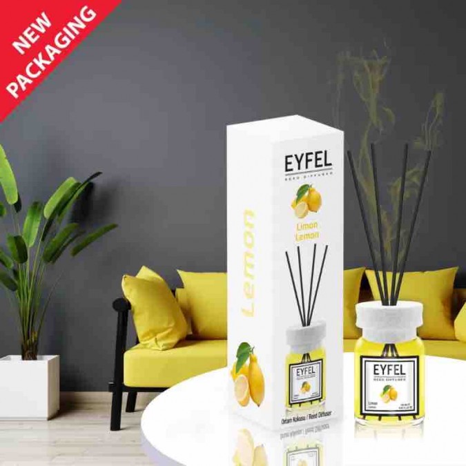 Eyfel odorizant de camera cu bete 120ml, Lemon (Lamaie)