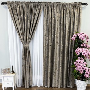 Draperie Catifea CRETA cu insertii aurii, 140cm latime x 260cm înălțime, cu TIV LAT, Grej - YNS33-23 Draperie Catifea CRETA cu insertii aurii, 140cm latime x 260cm înălțime, cu TIV LAT, Grej - YNS33-23