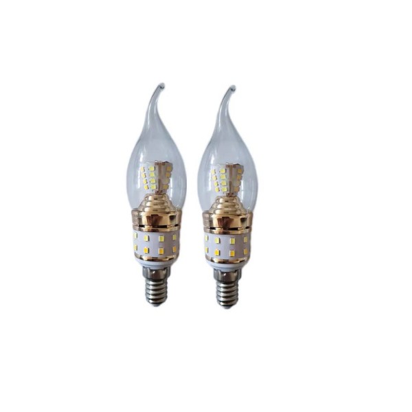 Set 2 X Becuri LED RFAN, E14 Lumanare, Lumina Calda, 3000K, 12W [1]