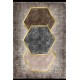 Covor Antiderapant, Design Hexagon, 120x180cm, Maro/Gri/Auriu