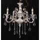 Candelabru RFAN, Model 1018/8B, Cu Margele Tip Cristal, Metal, 8 X E14, Alb