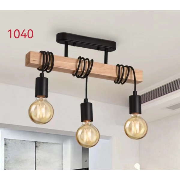 Pendul RFAN, Model 1040, 3 X E27, Inaltime Reglabila, Negru [1]