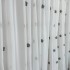 Perdea Floris din Voal Brodat, model cu flori gri, Ivoire, 140cm latime x 260cm inaltime, cu tiv lat pt bara [2]