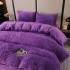 Lenjerie de Pat Dublu, Cocolino Ultra Pufoasă, 4 piese, cu Fluturi 3D, Mov [7]