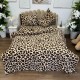 Lenjerie pat dublu, Super Pufoasa COCOLINO, 4 piese, Bej, Maro, animal print