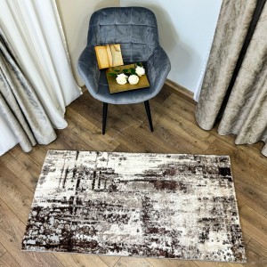 Covor Modern, Elegant, 240x340cm, gros si pufos, SHINNY V3, Maro/Gri/Alb Covor Modern, Elegant, 240x340cm, gros si pufos, SHINNY V3, Maro/Gri/Alb