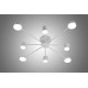 Lustra LED RFAN, Model R9029-8, Cu Telecomanda, 3 Tipuri De Lumina, Intensitate Reglabila, 96W, Alb