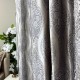 Set Luxury:  Lenjerie de Pat dublu, din Catifea Royală Velvetto, 6 piese si Draperie cu inele încastrate, 2buc x 150x245cm, cu Șnur Magnetic și Față de Pernă Decorativă, Ivory, Bej