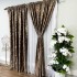 Draperie Catifea Nikko cu insertii aurii, Maro - V7, 140cm latime x 260cm inaltime, cu tiv lat pt bara [2]