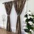 Draperie Catifea Nikko cu insertii aurii, Maro - V7, 140cm latime x 260cm inaltime, cu tiv lat pt bara [7]