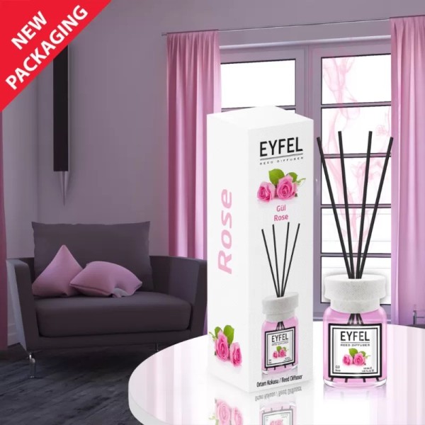 Eyfel odorizant de camera cu bete 120ml, Rose (Trandafir) [1]