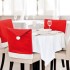 Set de 6 Huse pentru Spătarul Scaunului, Roșu, Alb, Polipropilenă, Craciun [14]