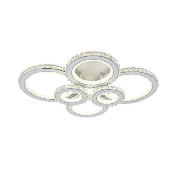 Lustra LED RFAN, Model R9001/4+2, Cu Telecomanda, 3 Tipuri De Lumina, Intensitate Reglabila, 240W, Alb [1]