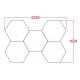 HoneyComb LED RFAN, 5 X Hexagon, Lumina Rece, 6500K, 192W