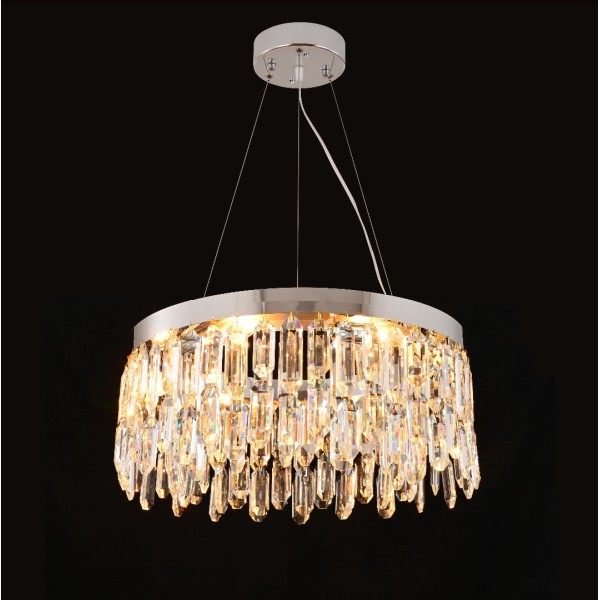 Candelabru LED RFAN, Model 9137/600, Textura Cristal, Metal, 74W, Crom [1]