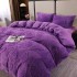 Lenjerie de Pat Dublu, Cocolino Ultra Pufoasă, 4 piese, cu Fluturi 3D, Mov [13]
