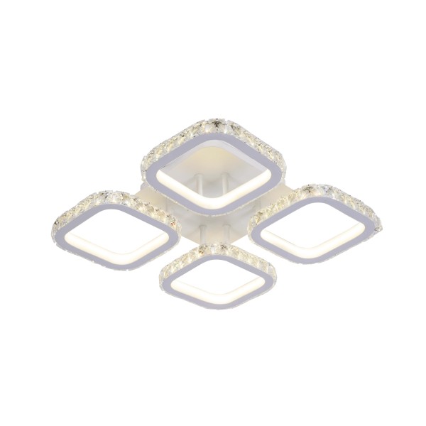 Lustra LED RFAN, Model R9010-4A, Cu Telecomanda, 3 Tipuri De Lumina, Intensitate Reglabila, 184W, Alb [1]
