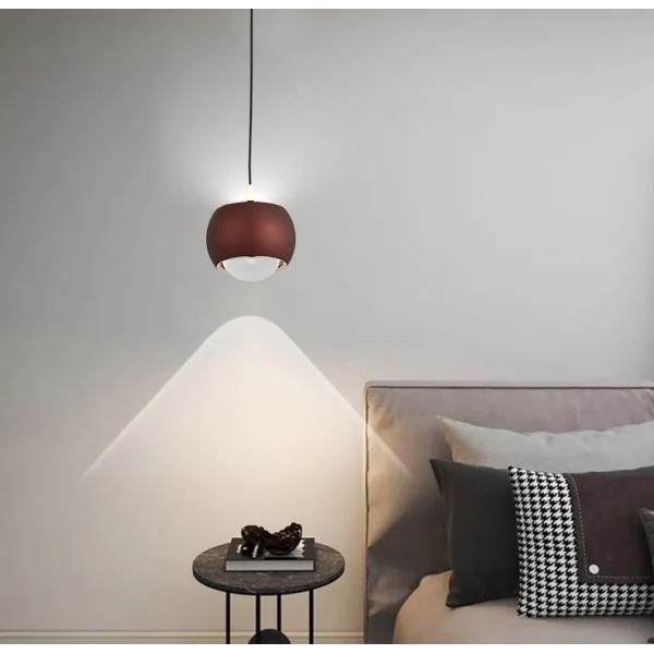 Pendul LED RFAN, Model D20900, Lumina Neutra, Inaltime Reglabila, 7W, Visiniu [1]