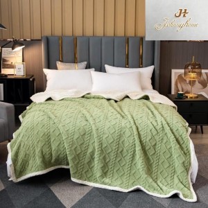 Patura CoCoLiNo tip Tricotaj cu blanita, 200x230cm, Vernil Patura CoCoLiNo tip Tricotaj cu blanita, 200x230cm, Vernil
