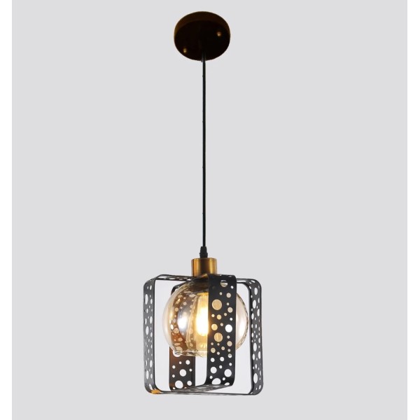Pendul RFAN, Model 4183-1, Cu Abajur, 1 X E27, Inaltime Reglabila, Negru [1]
