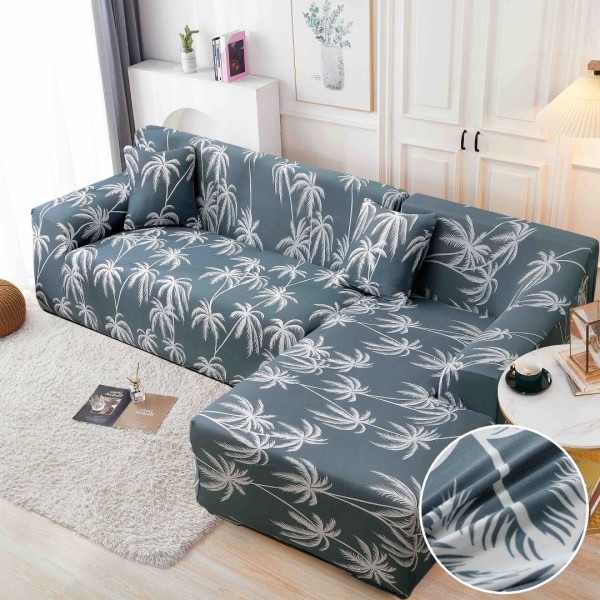 Set husa pentru coltar M + L, Elastica, Jojo Home, Gri, Palmieri [1]