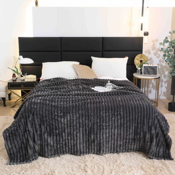Patura pufoasa CoCoLiNo, 230x240cm,  Gri antracit [1]