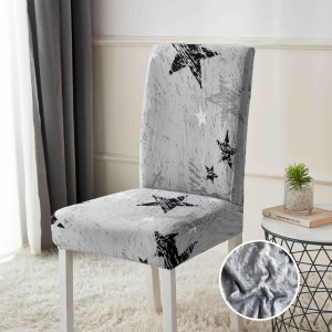 Set 6 huse universale pentru scaun, ELASTICE, Jojo Home, Gri, Stelute Set 6 huse universale pentru scaun, ELASTICE, Jojo Home, Gri, Stelute