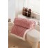 Patura CoCoLiNo tip Tricotaj cu blanita, 200x230cm, Jojo Home, Roz [2]