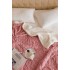 Patura CoCoLiNo tip Tricotaj cu blanita, 200x230cm, Jojo Home, Roz [4]